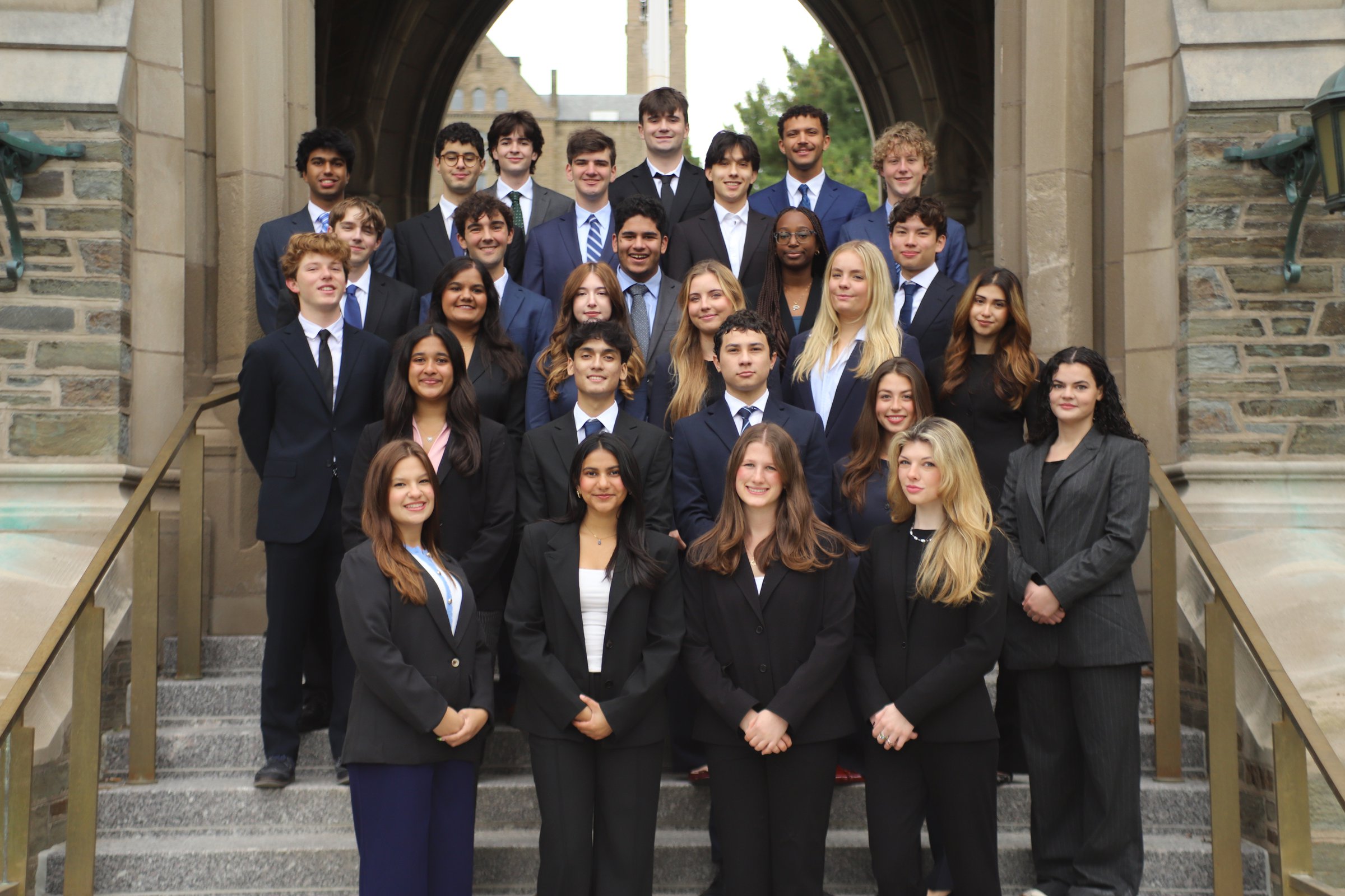 PSG members on the steps at Cornell, Fall 2026